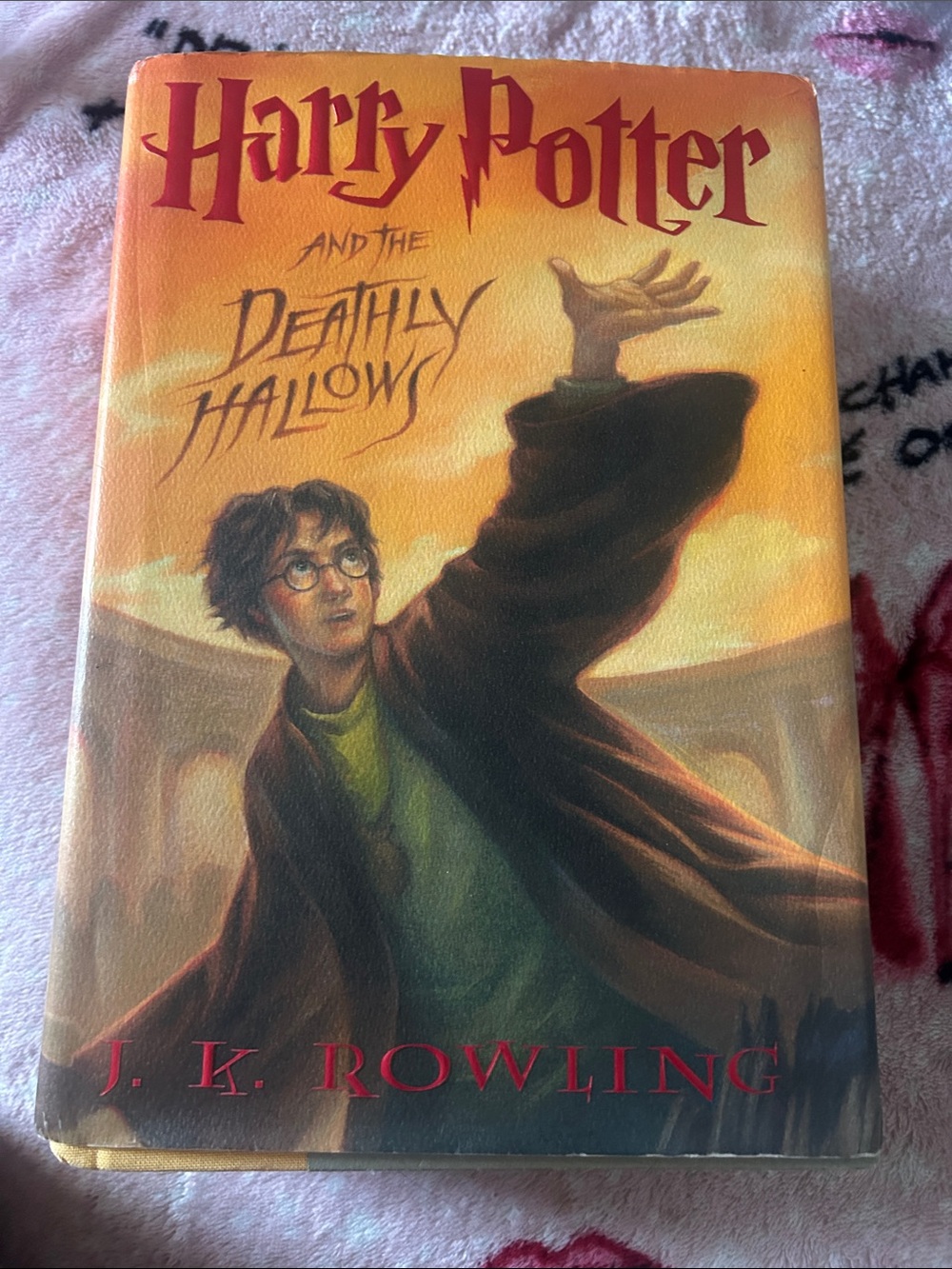 Harry Potter and the Deathly Hallows - J.K. Rowling (Orange / Brown) Book